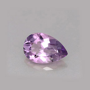 Ametista violeta natural 1,13ct, formato de pêra, VS