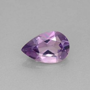 Ametista violeta natural 1,04ct, formato de pêra, VS