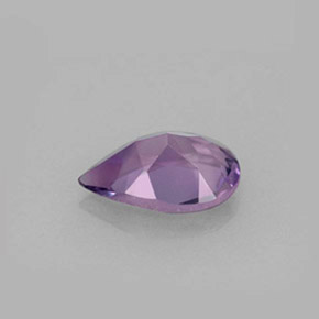 Ametista violeta natural 1,04ct, formato de pêra, VS