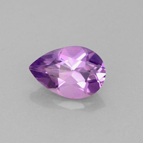 Ametista violeta natural 1,14ct, formato de pêra, VS