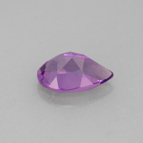 Ametista violeta natural 1,14ct, formato de pêra, VS