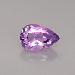 Ametista violeta natural 1,32ct, formato de pêra, VS