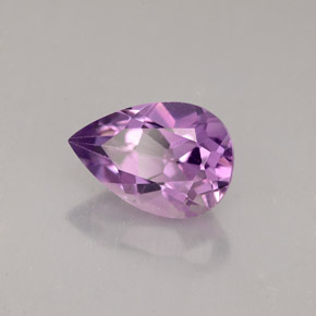 Ametista violeta natural 1,32ct, formato de pêra, VS