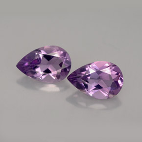 Pedras preciosas de ametista violeta natural de  ct, formato de pêra, VVS-VS