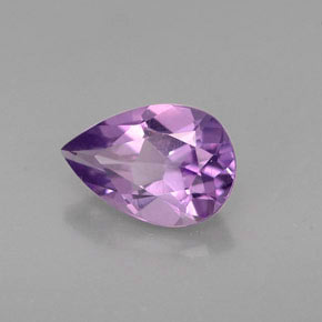 Ametista violeta natural 1,05ct, formato de pêra, VS
