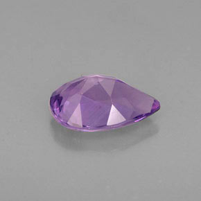 Ametista violeta natural 1,05ct, formato de pêra, VS