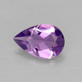 Ametista violeta natural 1,05ct, formato de pêra, VVS-VS