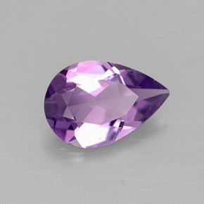 Ametista violeta natural 1,05ct, formato de pêra, VVS-VS