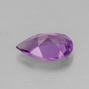 Ametista violeta natural 1,05ct, formato de pêra, VVS-VS