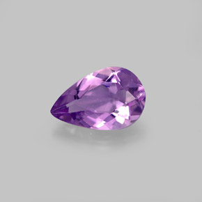 Ametista violeta natural 1,17ct, formato de pêra, VVS-VS