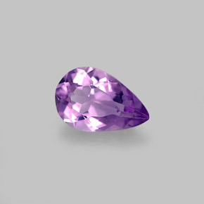 Ametista violeta natural 1,17ct, formato de pêra, VVS-VS