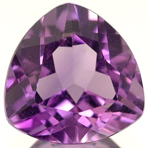 Ametista violeta natural 1,58ct, trillion, VVS-VS