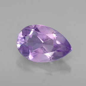 Ametista violeta natural 1,19ct, formato de pêra, VS