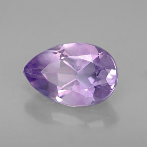 Ametista violeta natural 1,19ct, formato de pêra, VS