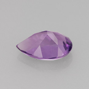Ametista violeta natural 1,18ct, formato de pêra, VS