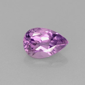 Ametista violeta natural 1,36ct, formato de pêra, VVS-VS