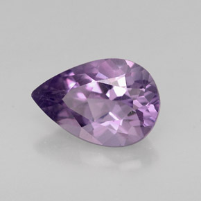 Ametista violeta natural 1,16ct, formato de pêra, VVS-VS