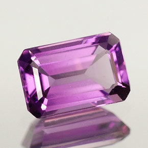 Ametista violeta natural 0,50ct, corte esmeralda, VVS-VS