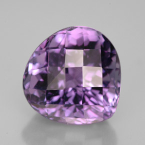 Ametista violeta natural 7,06ct, formato de pêra, VVS