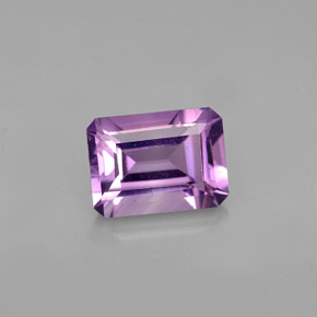 Ametista violeta natural 1,41ct, corte esmeralda, VVS-VS