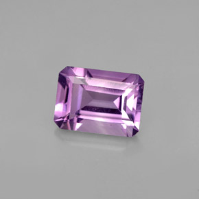 Ametista violeta natural 1,41ct, corte esmeralda, VVS-VS