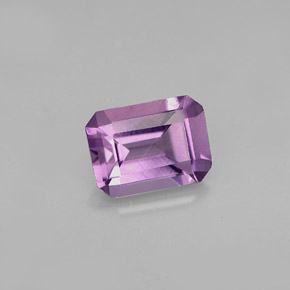 Ametista violeta natural 1,27ct, corte esmeralda, VVS-VS