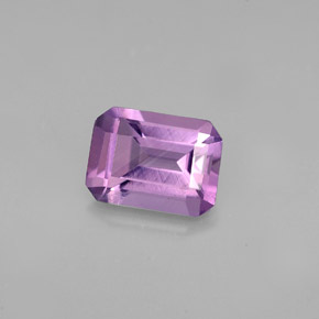 Ametista violeta natural 1,27ct, corte esmeralda, VVS-VS