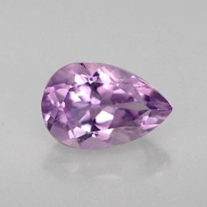 Ametista violeta natural 1,28ct, formato de pêra, VS