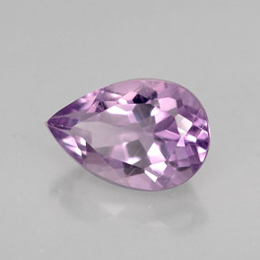 Ametista violeta natural 1,28ct, formato de pêra, VS