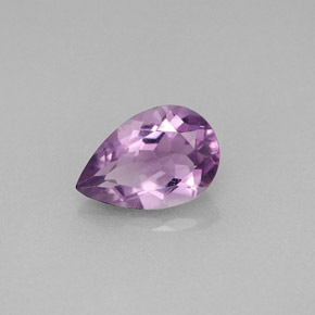 Ametista violeta natural 1,14ct, formato de pêra, VS