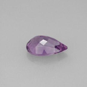 Ametista violeta natural 1,14ct, formato de pêra, VS
