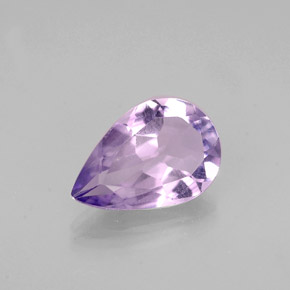 Ametista violeta natural 0,92ct, formato de pêra, VS