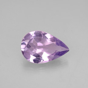 Ametista violeta natural 0,92ct, formato de pêra, VS