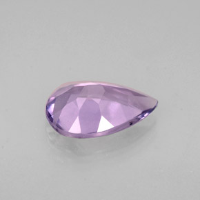 Ametista violeta natural 0,92ct, formato de pêra, VS