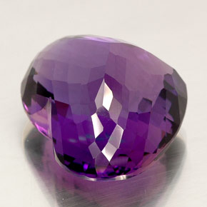 Ametista violeta natural 42,81ct, formato de coração, IF