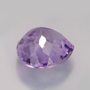 Ametista violeta natural 8,58ct, formato de pêra, VVS