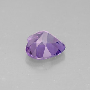 Ametista violeta natural 0,72ct, formato de coração, VS