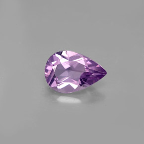 Ametista violeta natural 1,18ct, formato de pêra, VS
