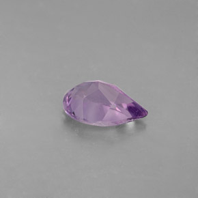 Ametista violeta natural 1,18ct, formato de pêra, VS