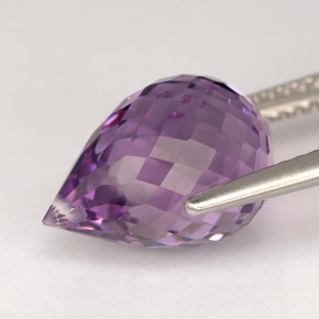 Ametista violeta natural 5,25ct, briolete, VVS