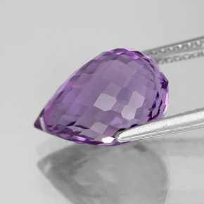 Ametista violeta natural 5,73ct, briolete, VVS