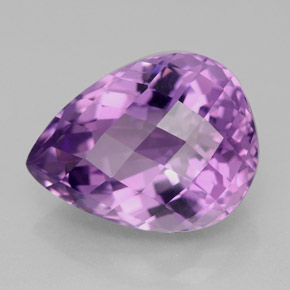 Ametista violeta natural 9,11ct, formato de pêra, VVS-VS