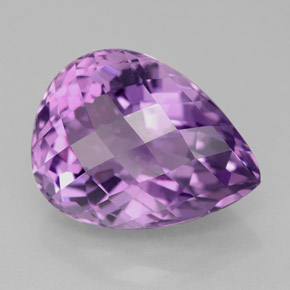 Ametista violeta natural 9,11ct, formato de pêra, VVS-VS