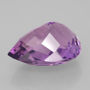 Ametista violeta natural 9,11ct, formato de pêra, VVS-VS