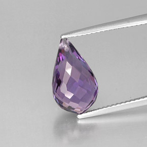 Ametista violeta natural 4,16ct, briolete, VVS