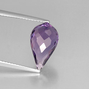 Ametista violeta natural 4,16ct, briolete, VVS