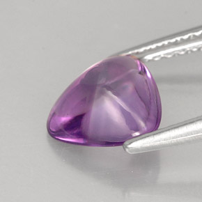 Ametista violeta natural 1,27ct, trillion, transparente