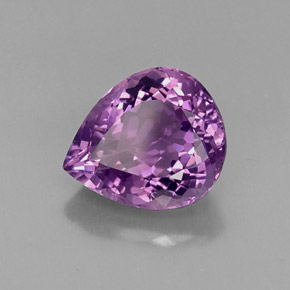 Ametista Tolet Natural 6.87ct, Formato de pêra, VVS