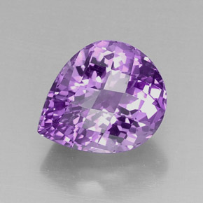 Ametista violeta natural 8,26ct, formato de pêra, VVS