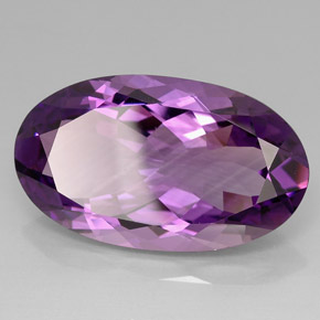 Ametista violeta natural 33,67ct, corte oval, VVS